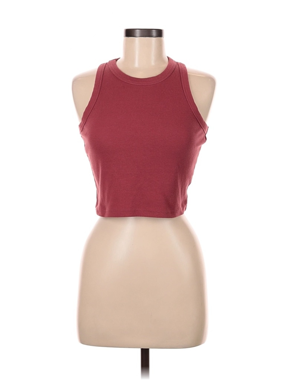 Burgundy Crop Tank Top